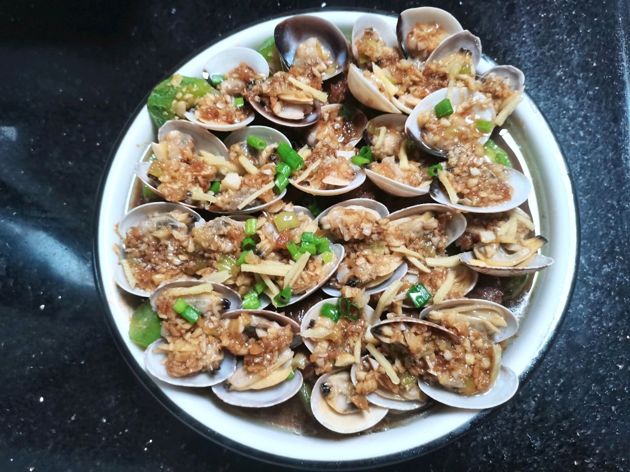 丝瓜牛肉蒸白贝花甲