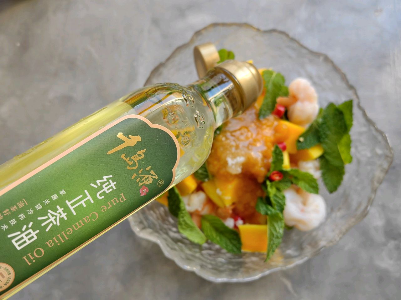 薄荷芒果虾