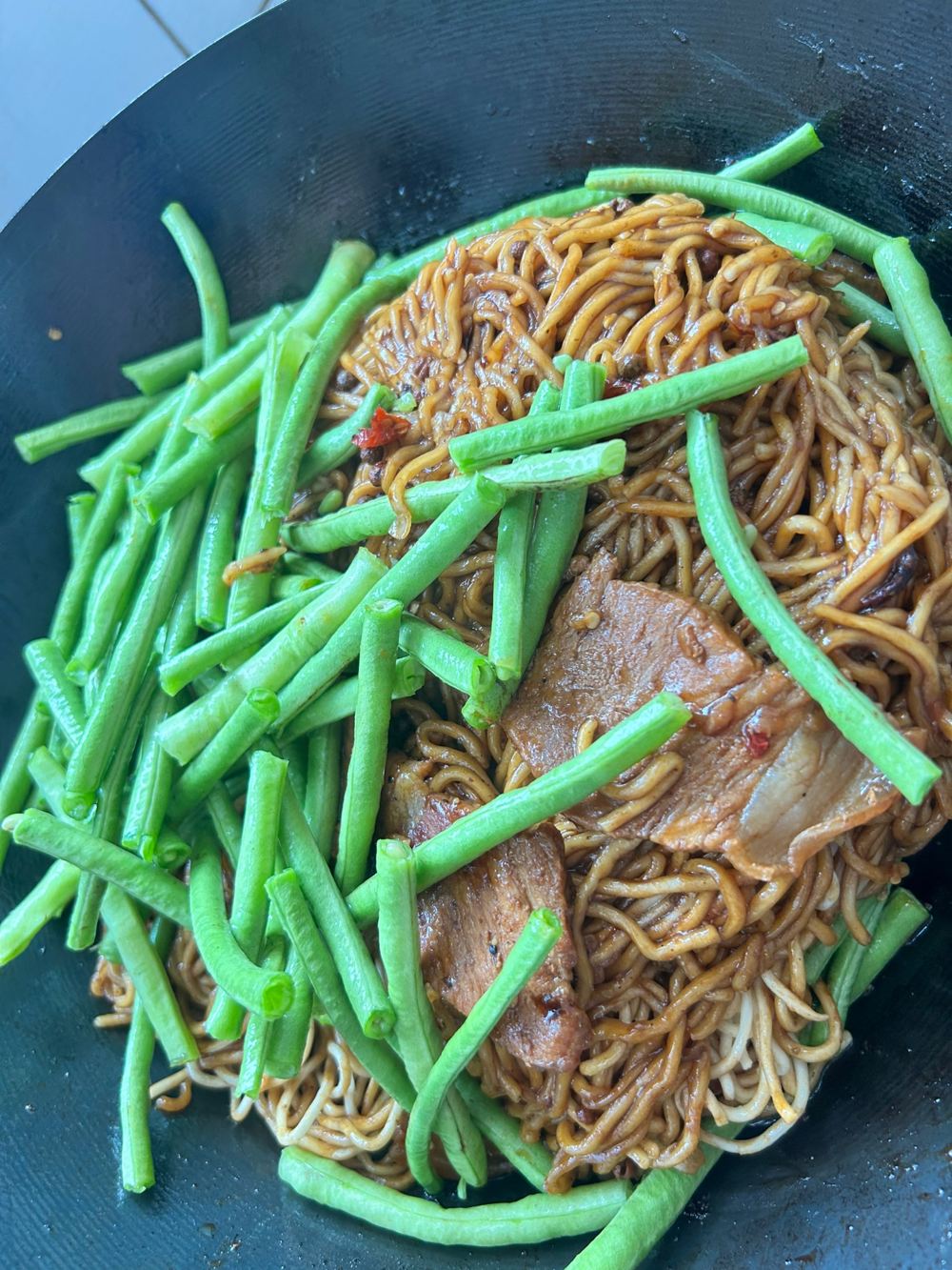 豇豆猪肉蒸面