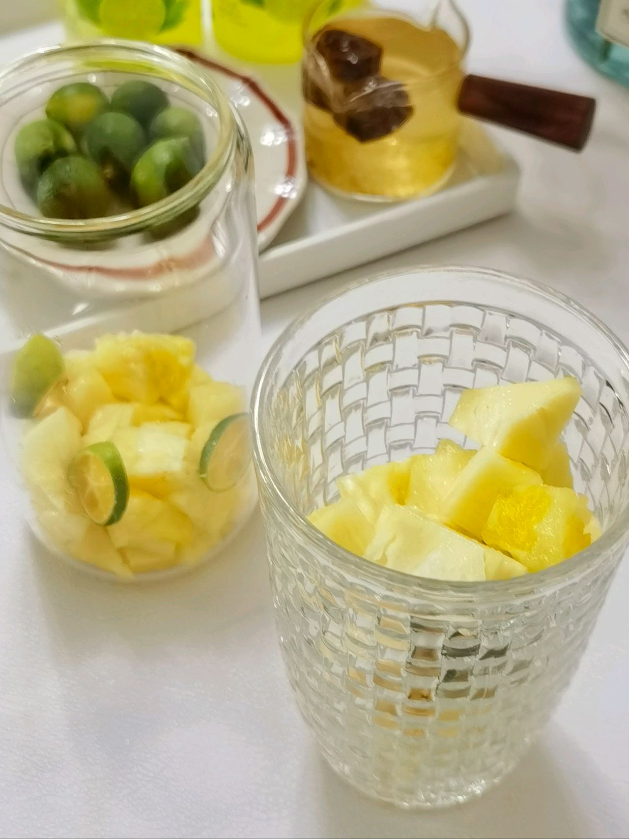 夏天的味道，菠萝话梅青柠饮