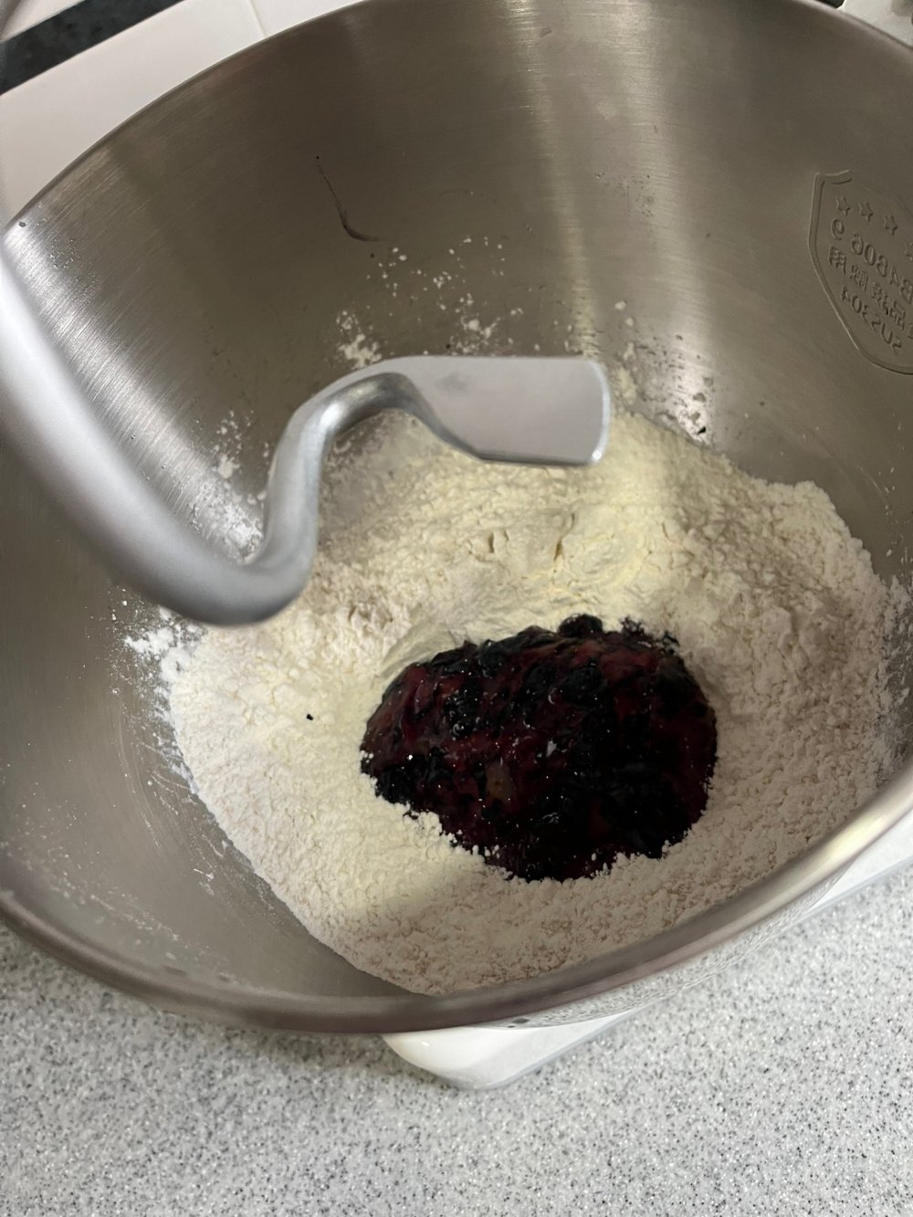 蓝莓贝果（不加一滴水）
