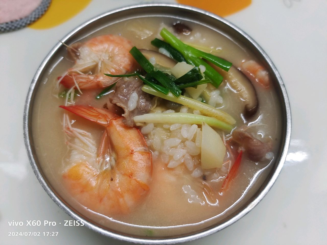 鲜虾瑶柱香菇粥