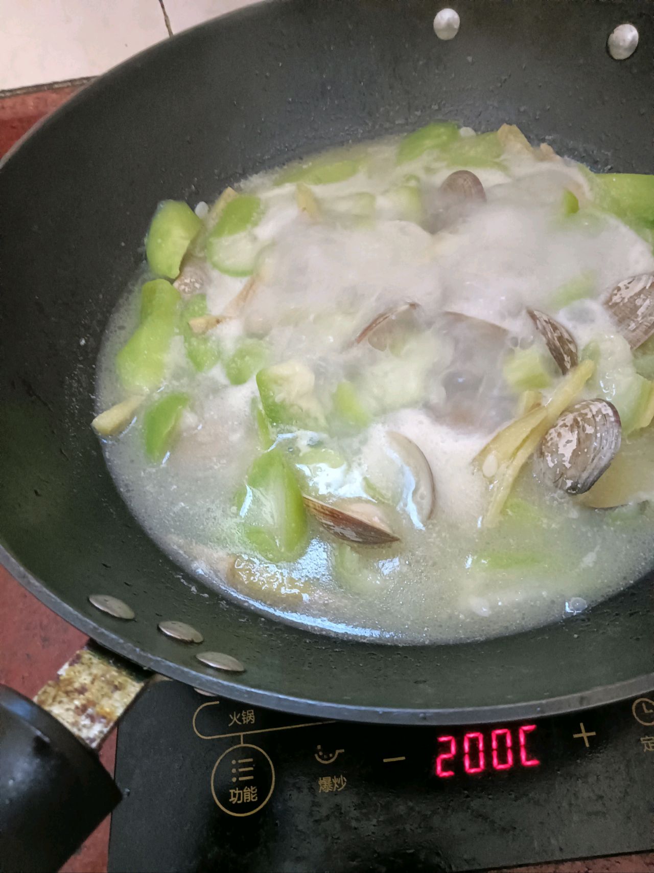 丝瓜白贝汤