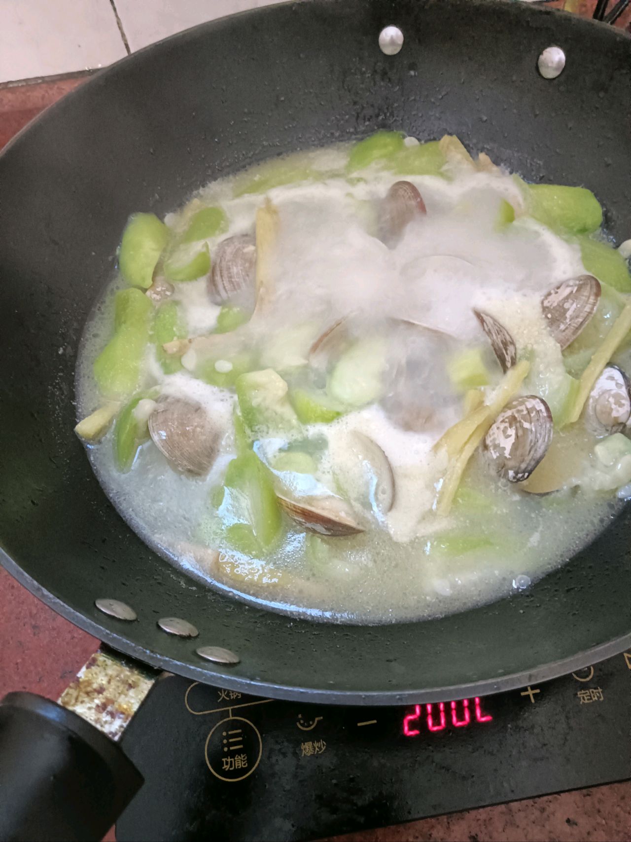 丝瓜白贝汤