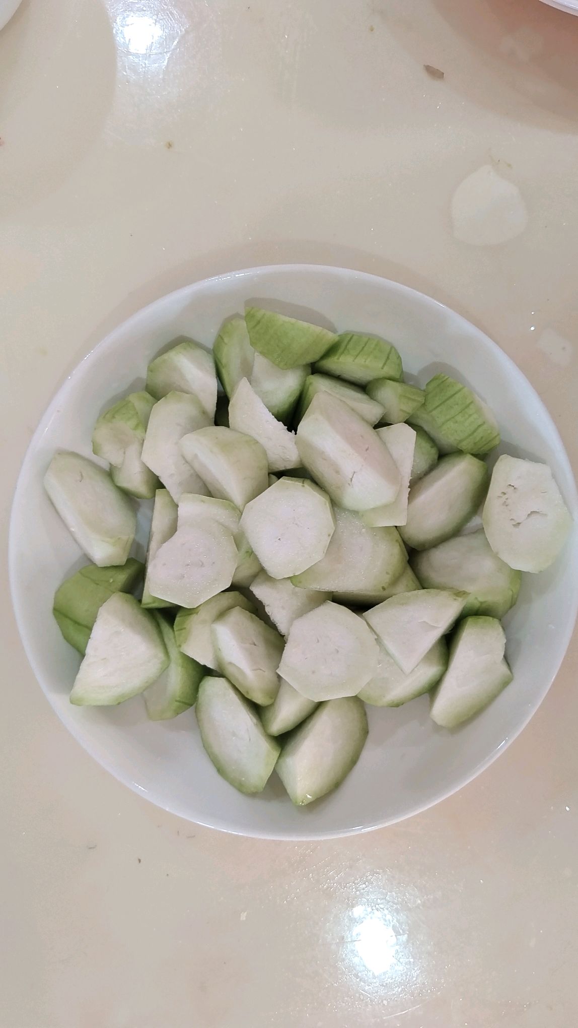 雪花丝瓜蛋汤（无香油，饭店版，调料只用盐，非清淡版）