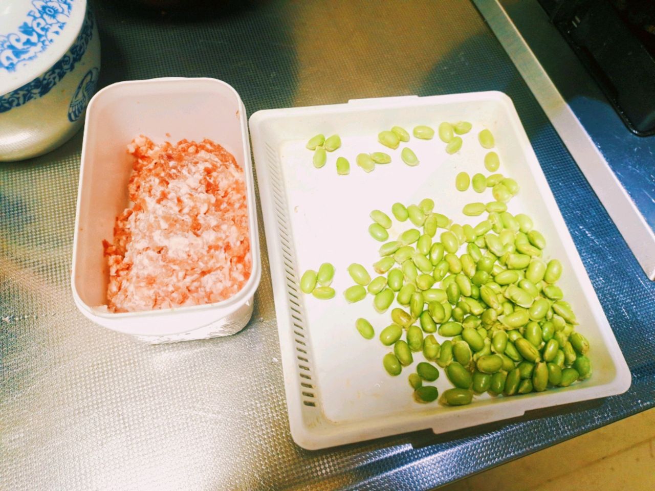云南菜～毛豆炒肉沫