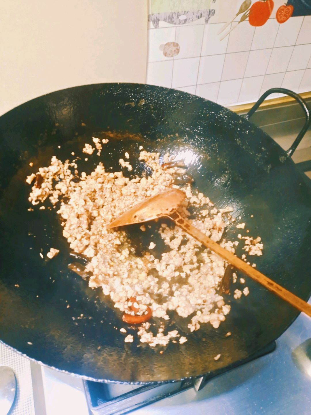 云南菜～毛豆炒肉沫