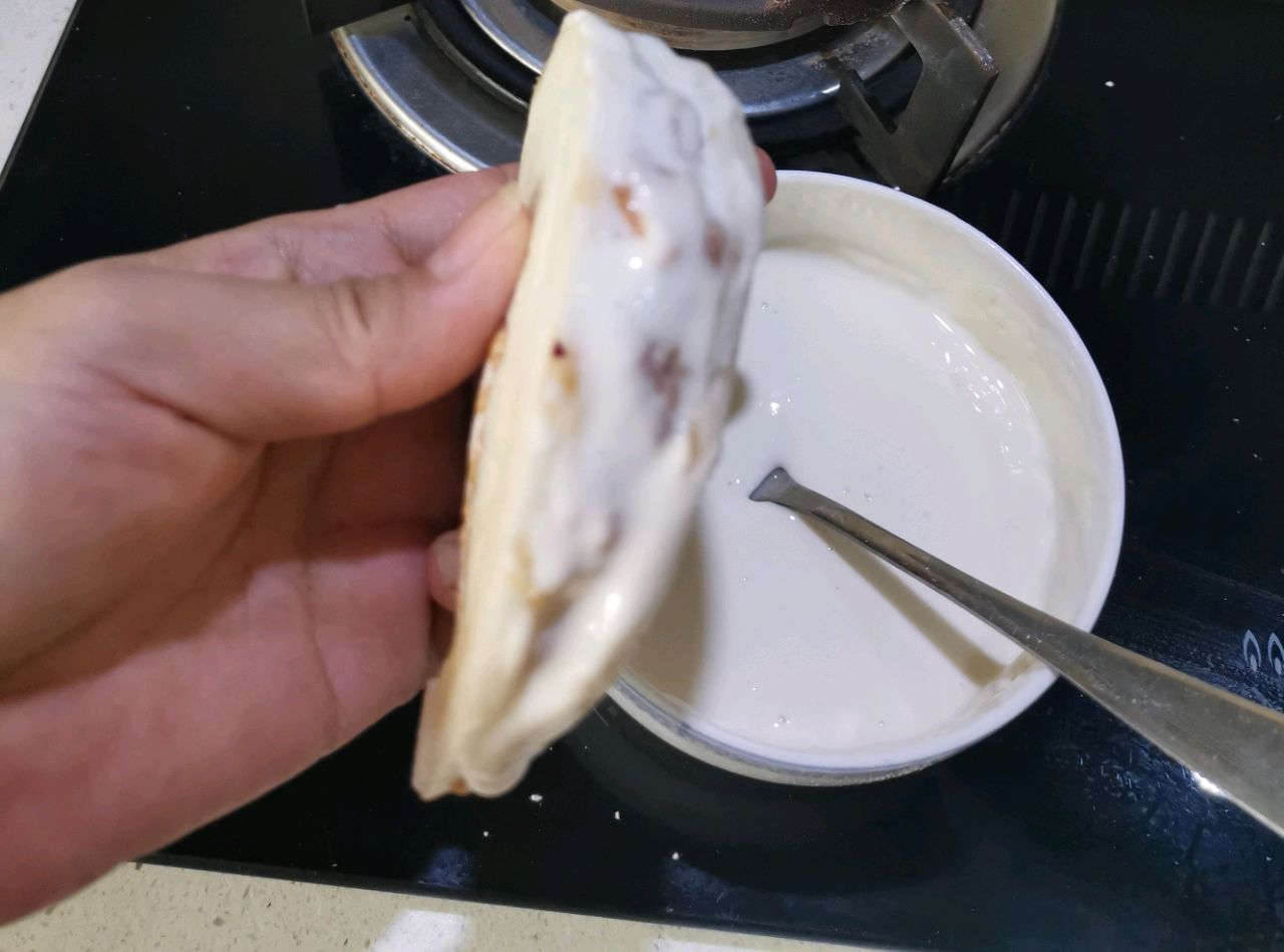 微贴秋膘的一道菜：酱烧茄子夹