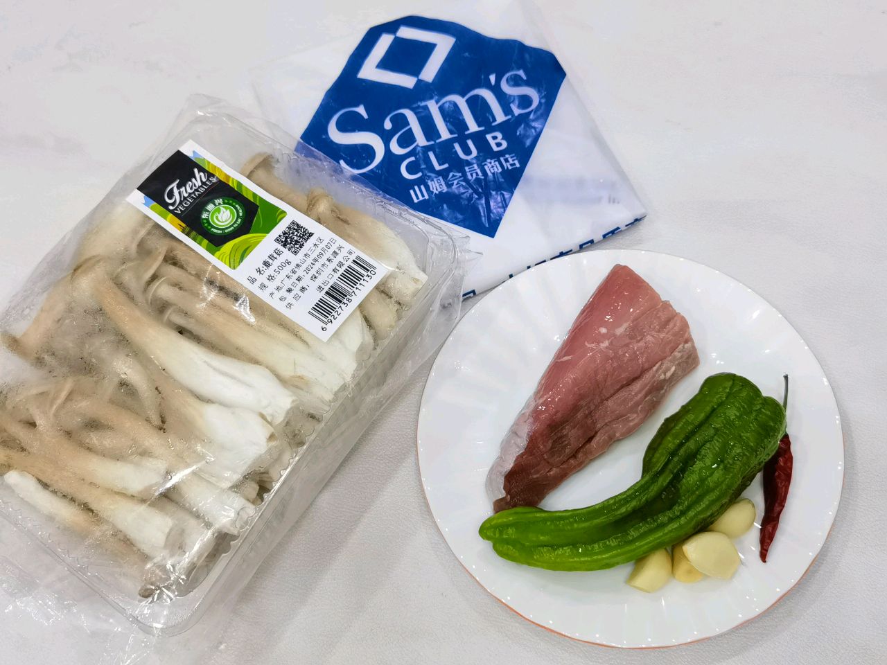 干煸鹿茸菇肉丝