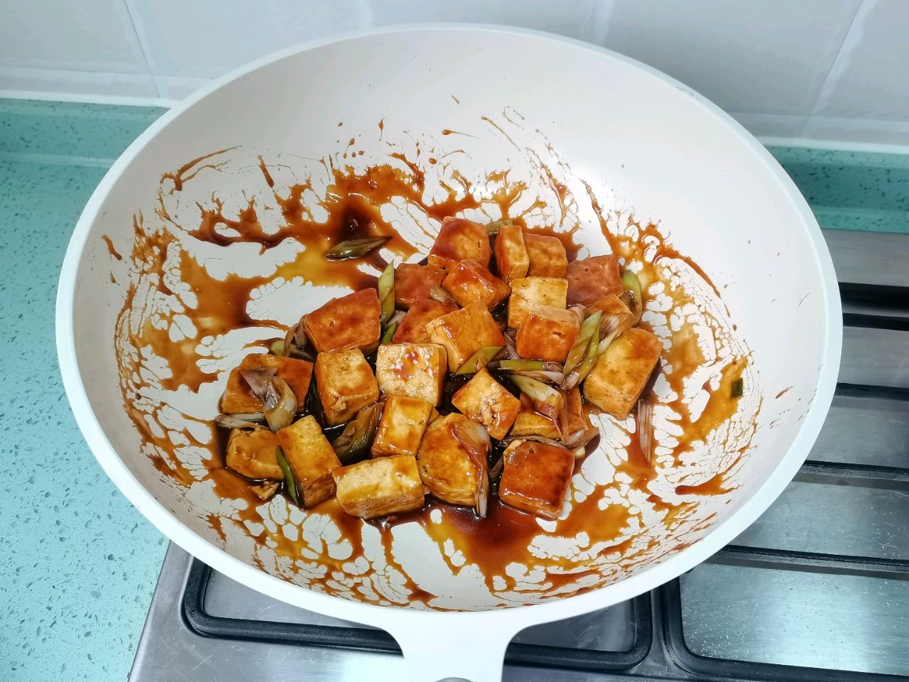 葱烧豆腐