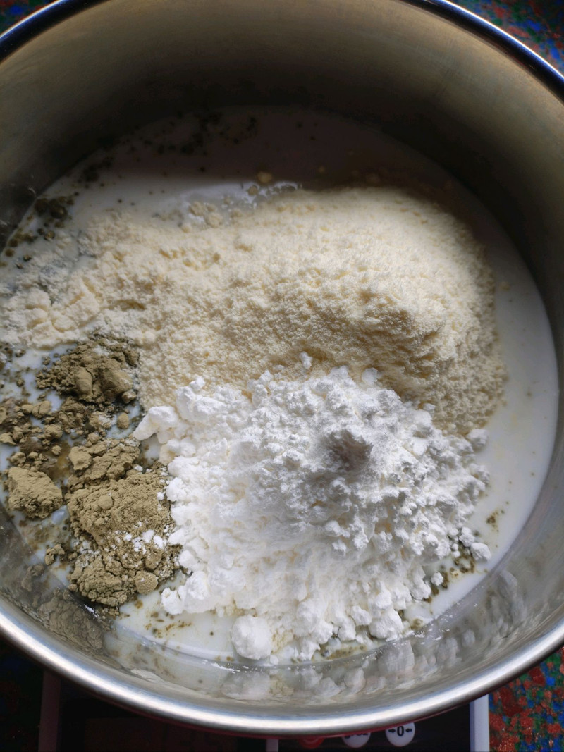 蓝莓芒果椰汁抹茶奶糕