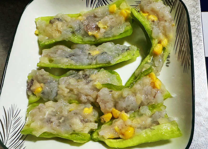 尖椒酿虾茸