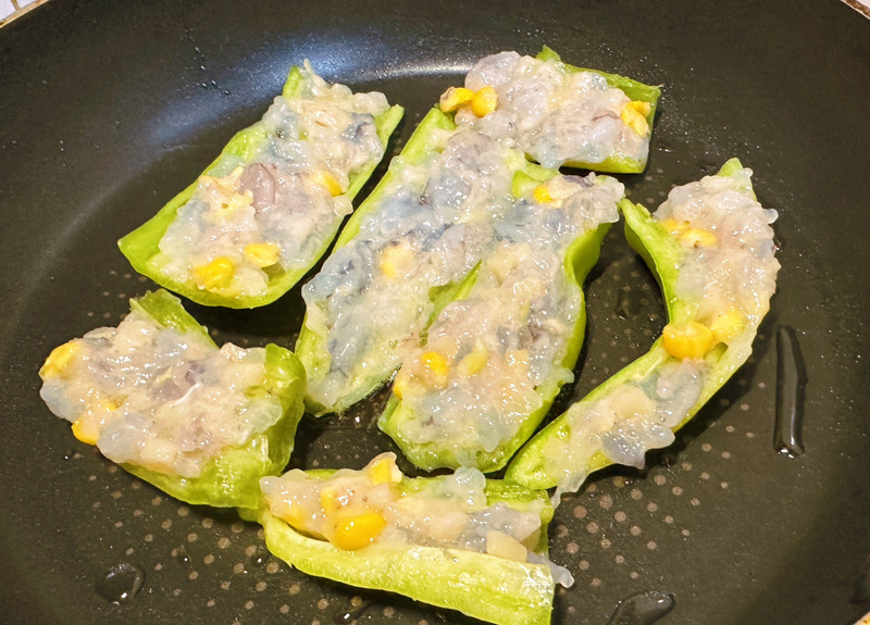 尖椒酿虾茸