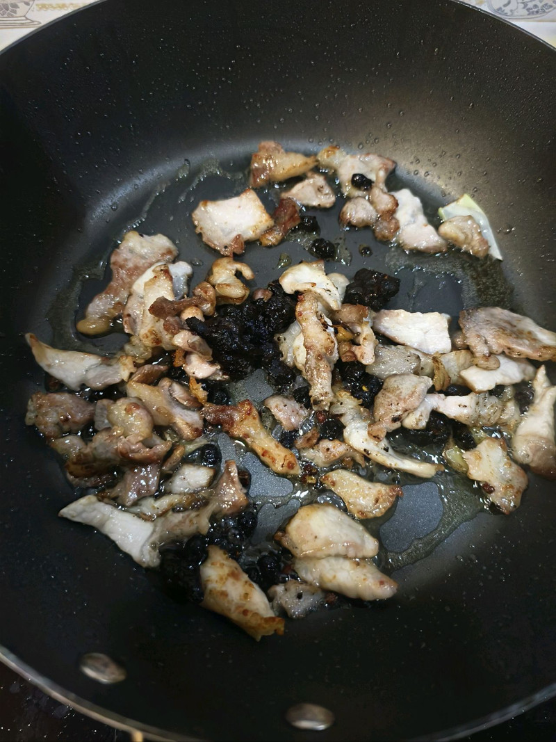 豆豉葱炒肉