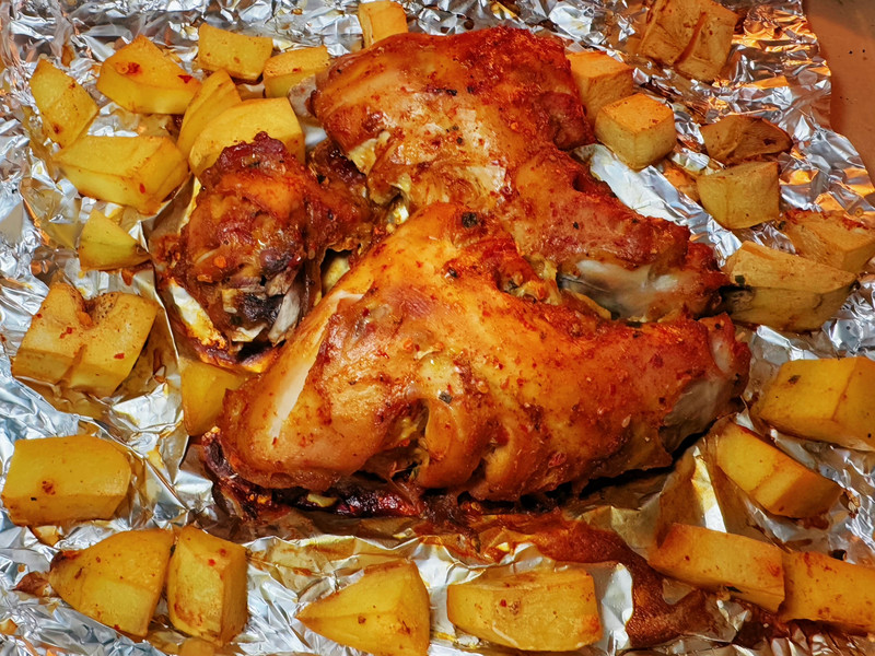 低脂高蛋白的⤷孜然麻辣烤兔腿土豆