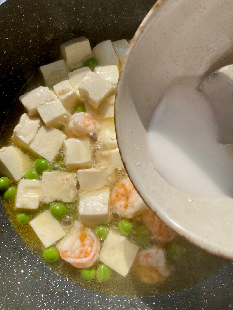 鸡汁虾仁烩豆腐