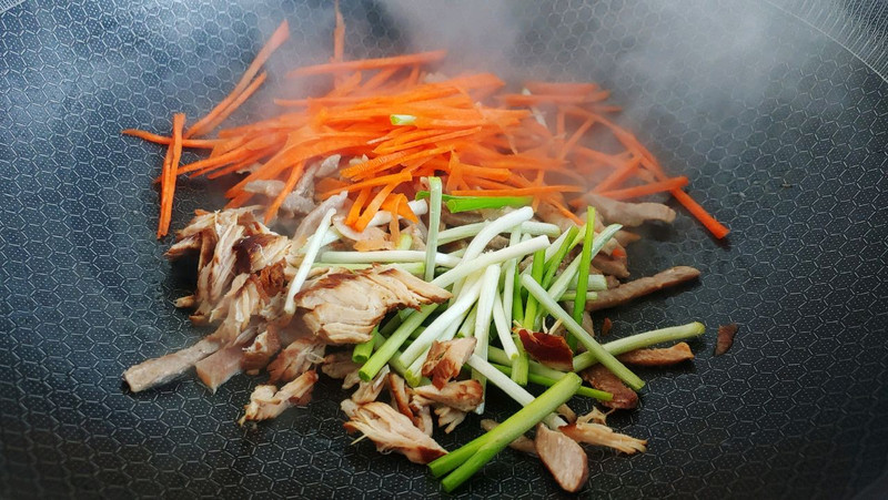 葱油胡炒菠菜肉