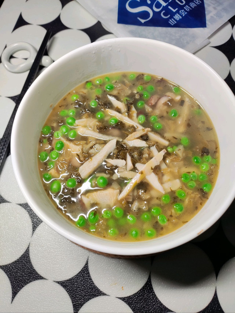 春笋豌豆雪菜汤