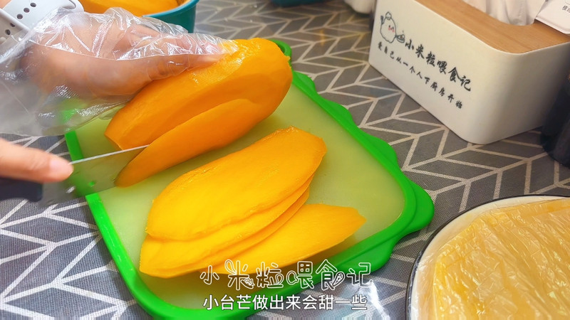 年烤箱的芒果/榴莲千层蛋糕，保姆级教程