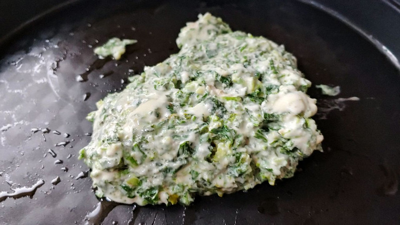 芝麻油煎荠菜饼