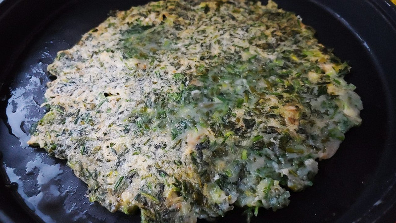 芝麻油煎荠菜饼