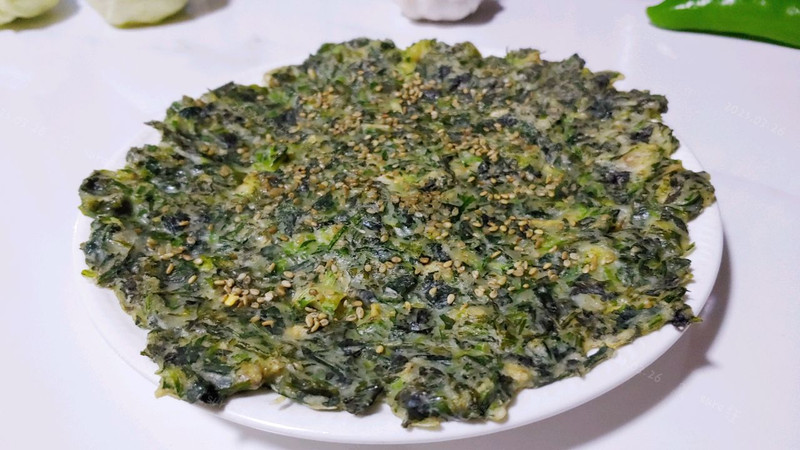 芝麻油煎荠菜饼