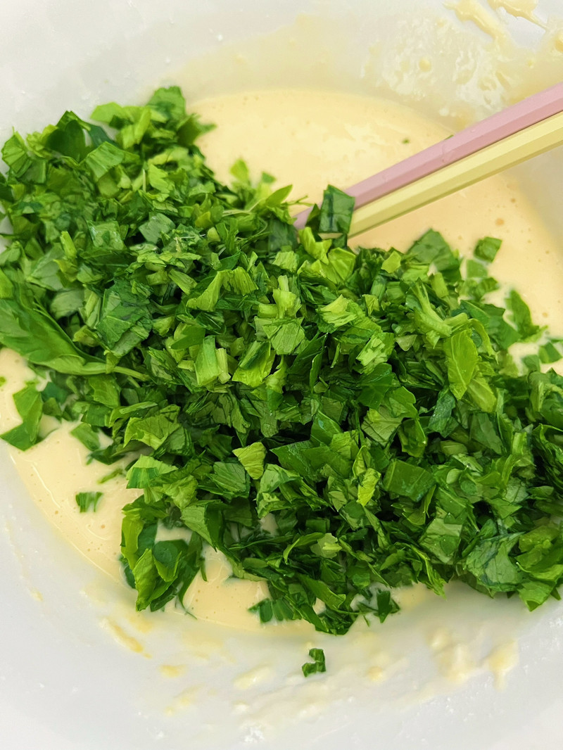 芹菜鸡蛋饼