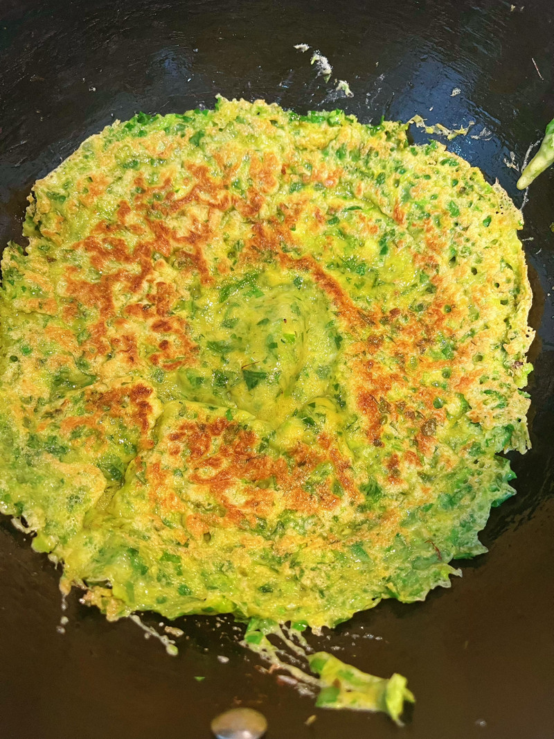 芹菜鸡蛋饼