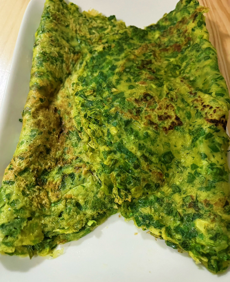 芹菜鸡蛋饼