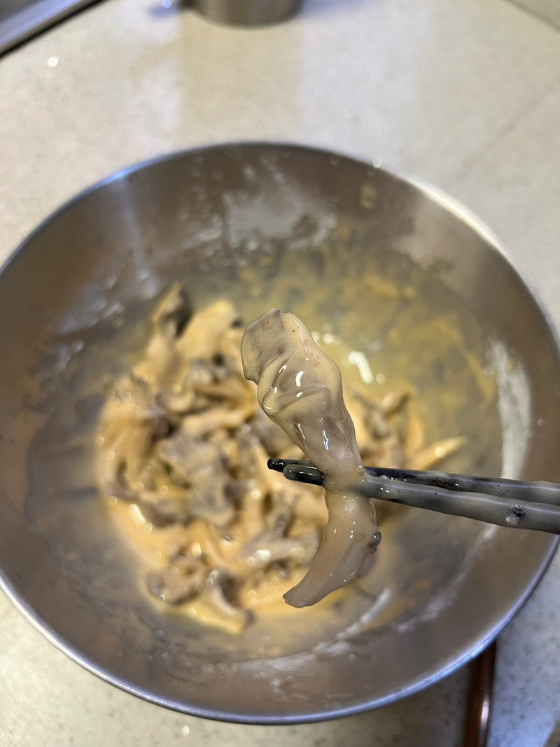 炸平菇