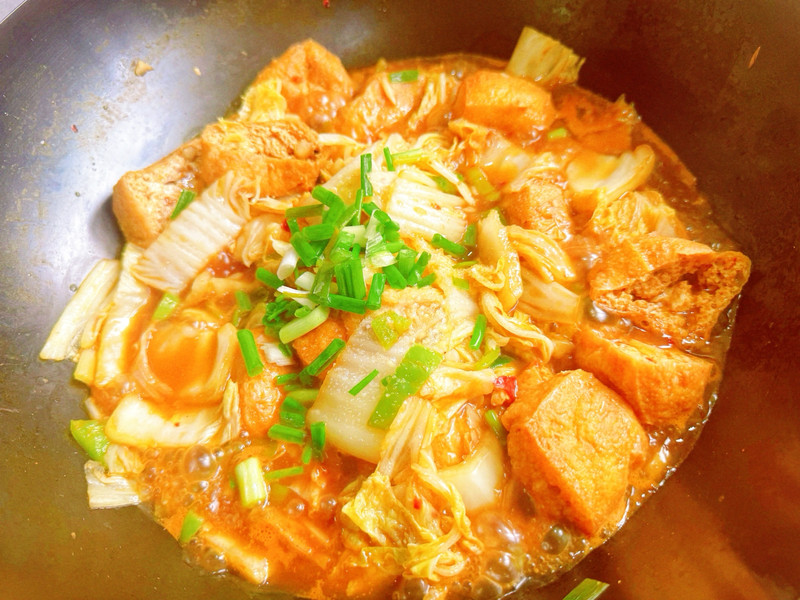 低脂健康的白菜闷豆泡！