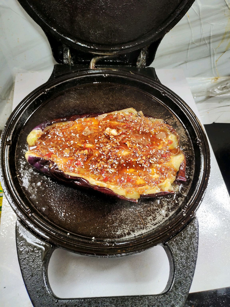 电饼铛版铁板蒜蓉茄子