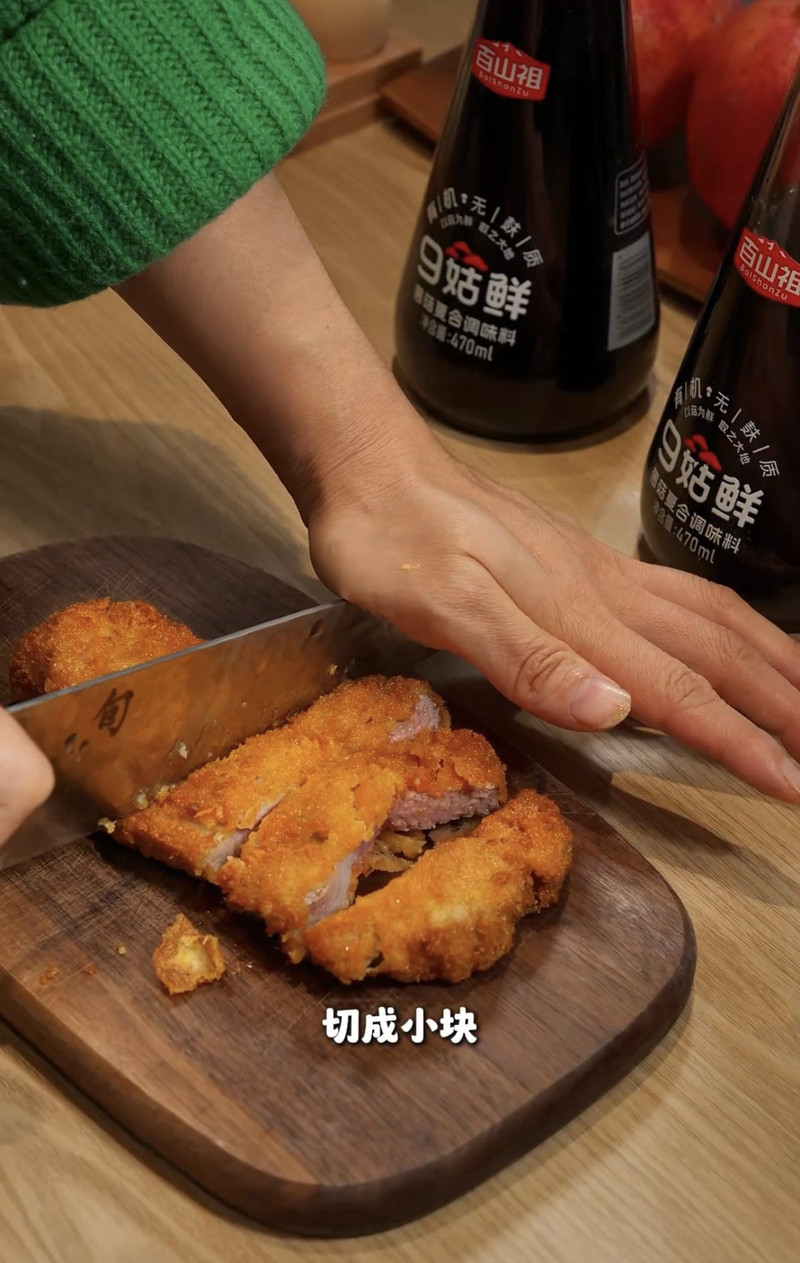外酥里嫩太绝了！滑蛋猪排饭在家封神