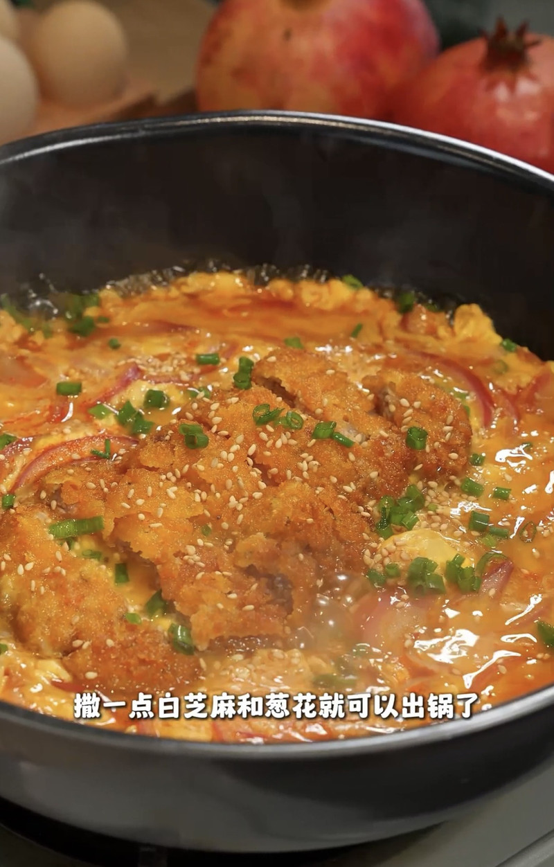 外酥里嫩太绝了！滑蛋猪排饭在家封神