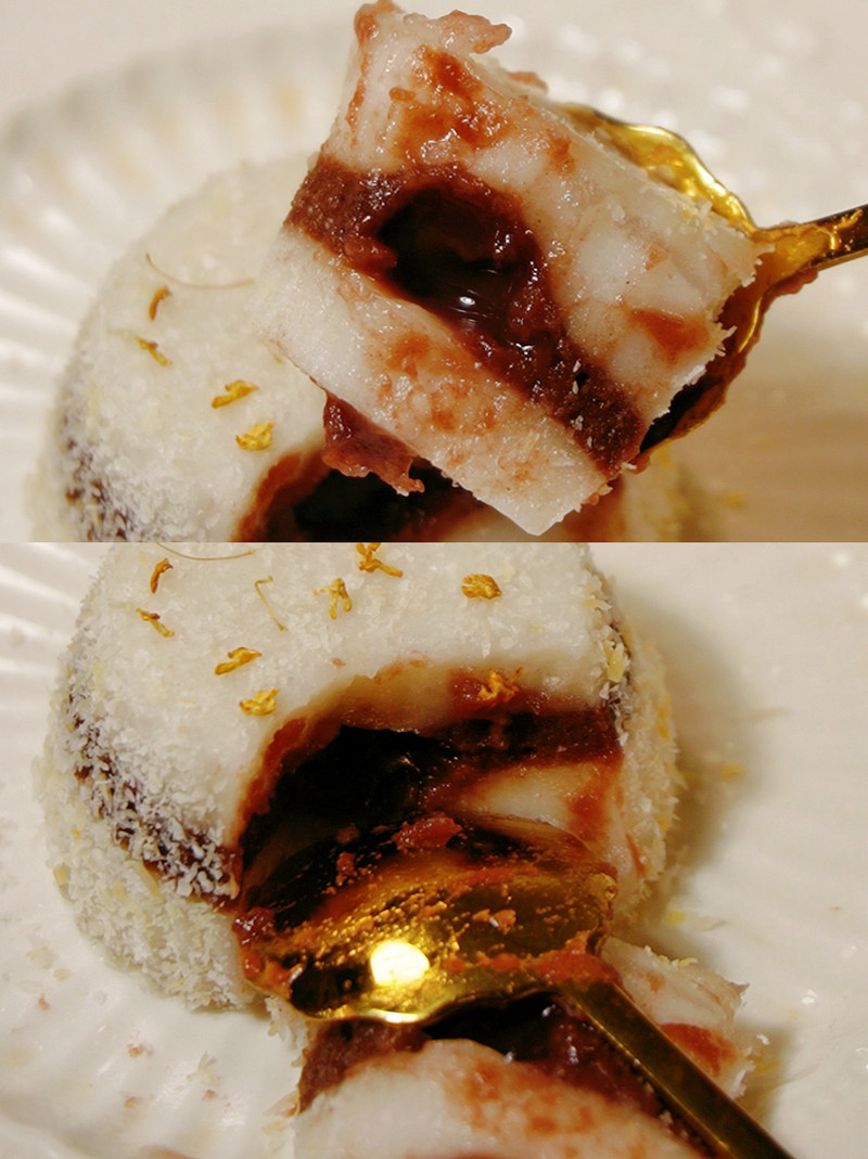 椰蓉豆沙马蹄糕，椰香四溢，红豆爆浆