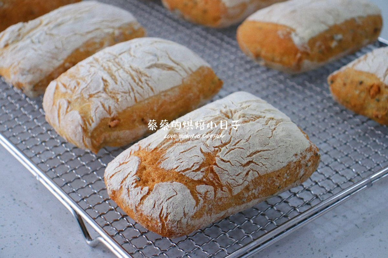 低脂饱腹｜这全麦恰巴塔面包好吃又易做！