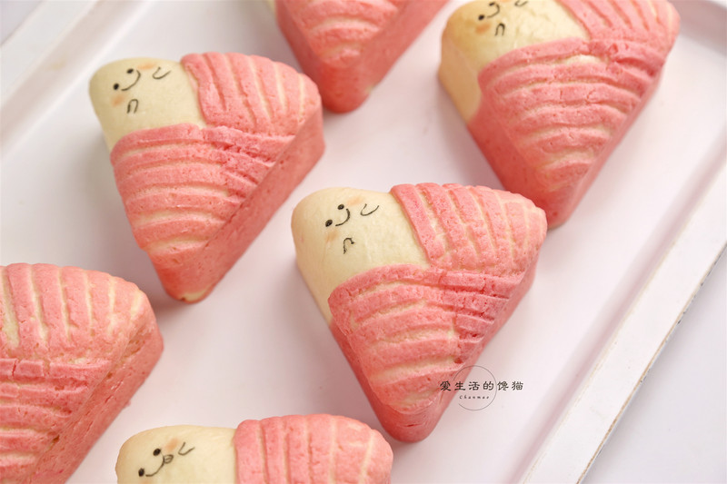 酥皮红豆粽子面包