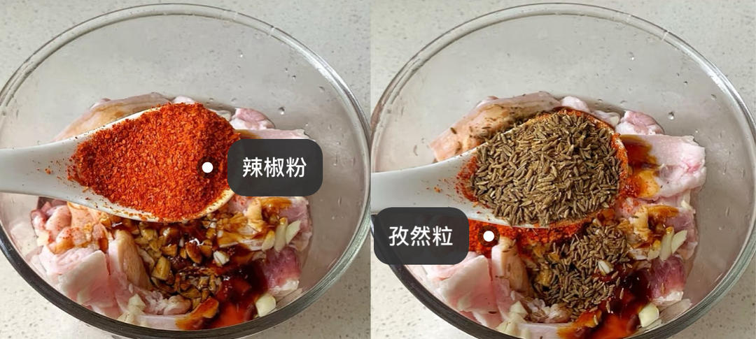 好吃到舔手指‼️秘制蒜香孜然烤五花肉～