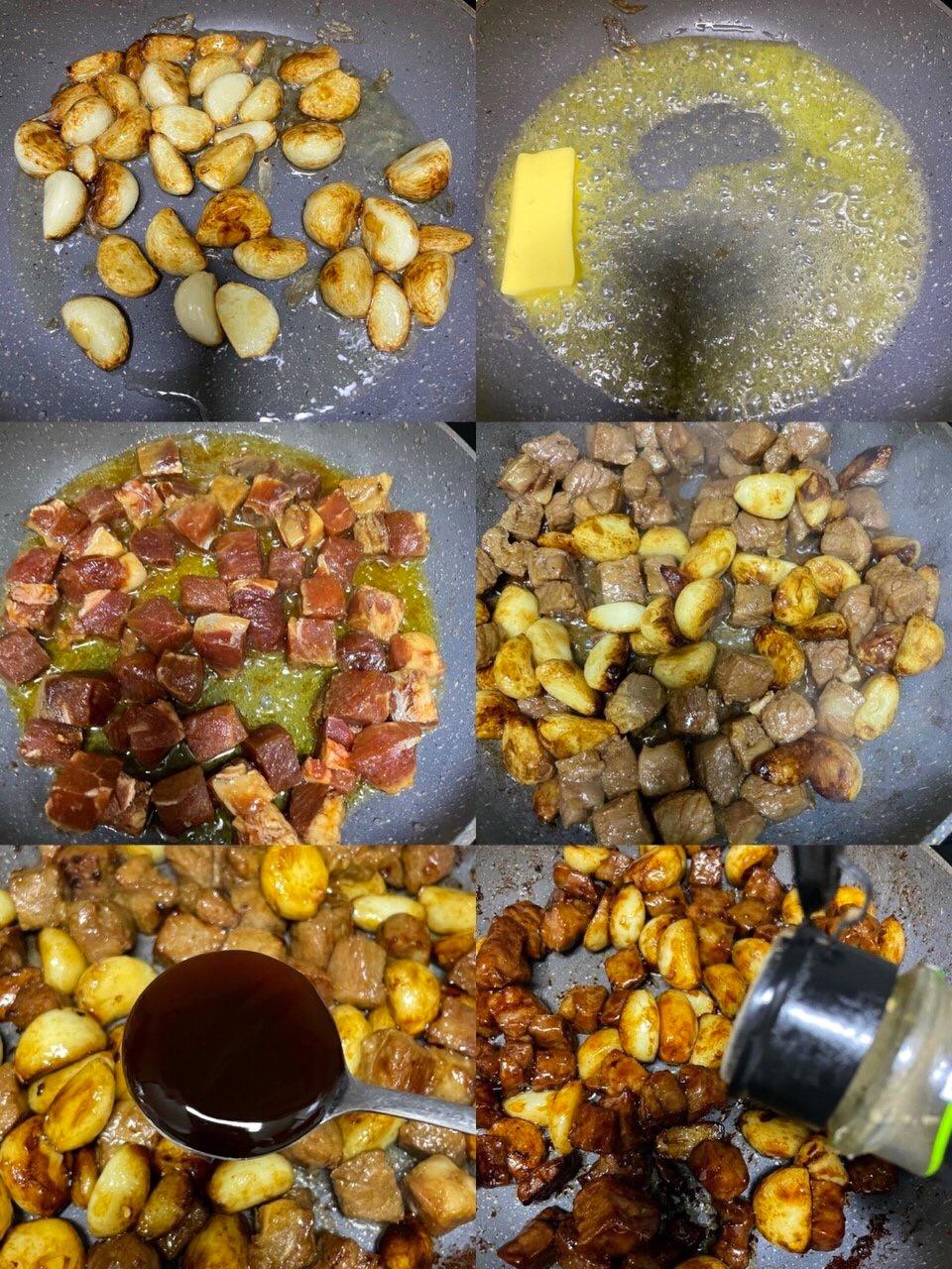 好吃到舔盘的蒜香黑椒牛肉粒