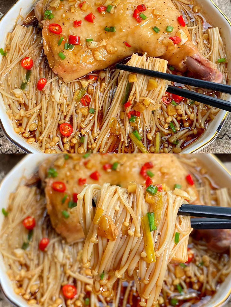 低卡餐，超美味的无油蒸鸡腿～