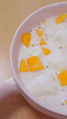 【宝宝辅食】牛奶冻西米露