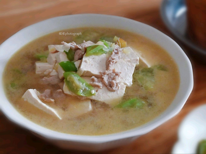 丝瓜豆腐瘦肉汤