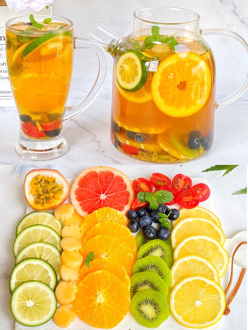 自制缤纷水果茶!美白养颜，夏季必备！！