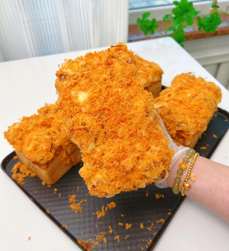 红豆肉松吐司（250克3个）—咸香松软，口感丰富超好吃！