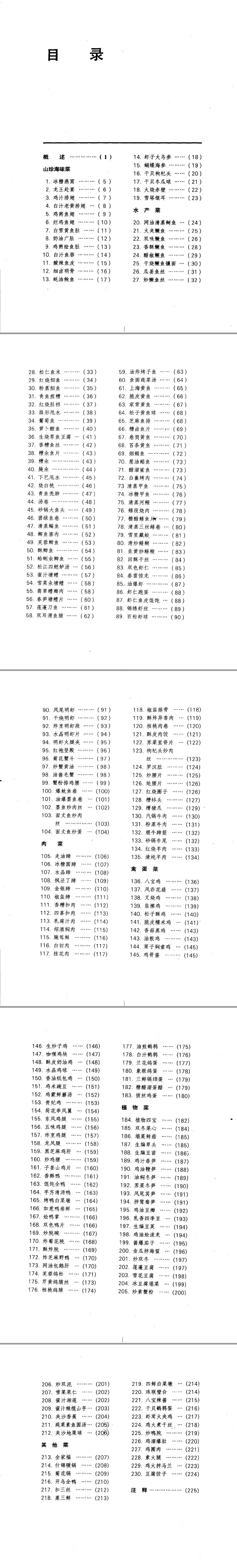 中国名菜谱  上海风味