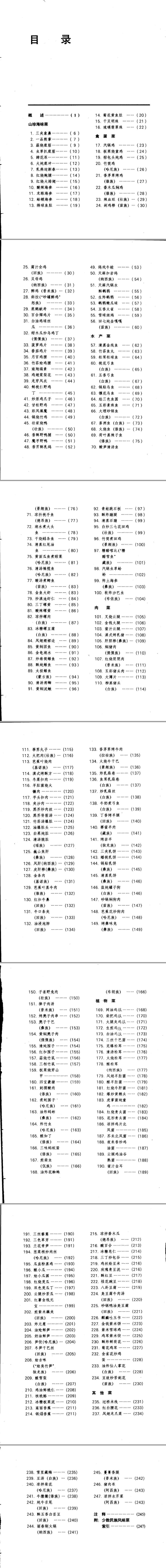 中国名菜谱  云南风味