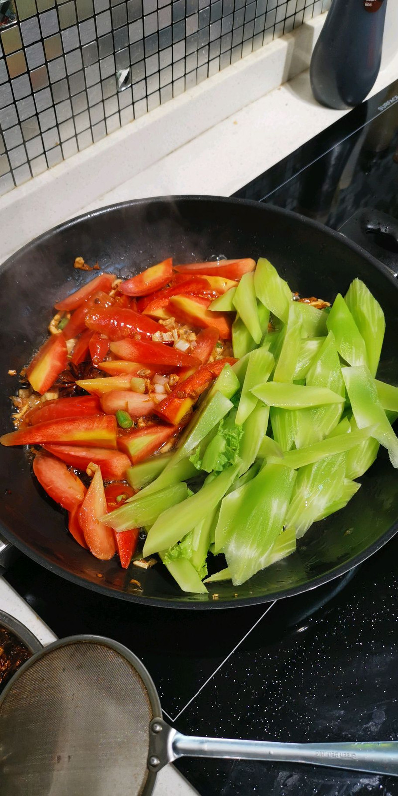 【素炒双萃】素食莴笋胡萝卜