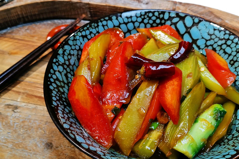 【素炒双萃】素食莴笋胡萝卜