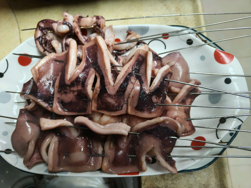 烤鱿鱼串