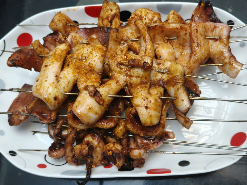 烤鱿鱼串